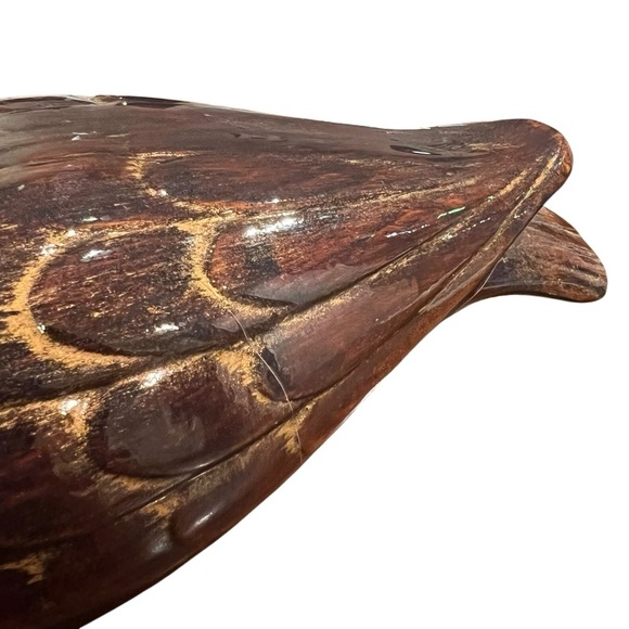 Black and Brown Vintage Lacquer Duck Made in France - Picture 4 of 9